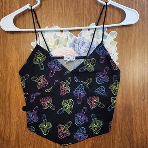 Rue21 Mushroom Cropped Tank